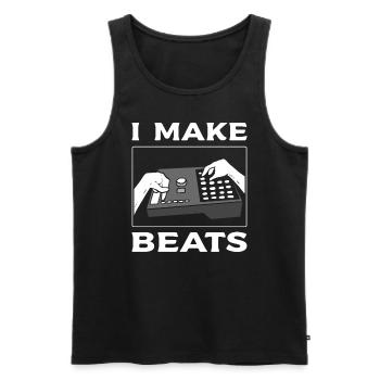 I Make Beats Singer Songwriter - Männer Premium Bio Tank Top - Schwarz - Vorne - Michal (187cm)
