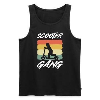 Scooter Gang Roller - Männer Premium Bio Tank Top - Schwarz - Vorne - AI Model Male 178 light (178cm)