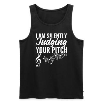 I'm Silently Judging Your Pitch Musiklehrer - Männer Premium Bio Tank Top - Schwarz - Vorne - AI Model Male 178 light (178cm)