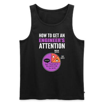 How To Get An Engineer's Attention Bauingenieur - Männer Premium Bio Tank Top - Schwarz - Vorne - AI Model Male 178 light (178cm)