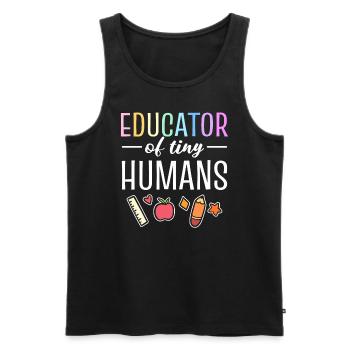 Educator Of Tiny Humans Tutor - Männer Premium Bio Tank Top - Schwarz - Vorne - Michal (187cm)