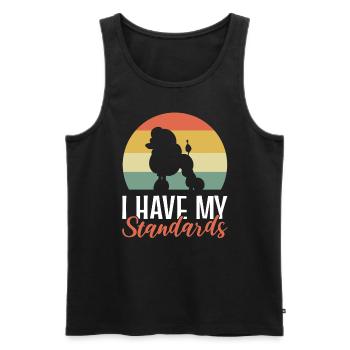 Pudelhund Tierarzt - Männer Premium Bio Tank Top - Schwarz - Vorne - Michal (187cm)