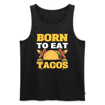 Taco -Liebhaber Mexikaner - Männer Premium Bio Tank Top - Schwarz - Vorne - Michal (187cm)