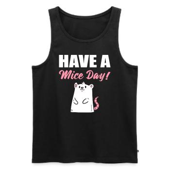 Have A Mice Day! Maus Biologe - Männer Premium Bio Tank Top - Schwarz - Vorne - Michal (187cm)