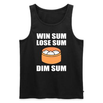 Win Sum Lose Sum Dim Sum Chinesischer Koch - Männer Premium Bio Tank Top - Schwarz - Vorne - AI Model Male 178 light (178cm)