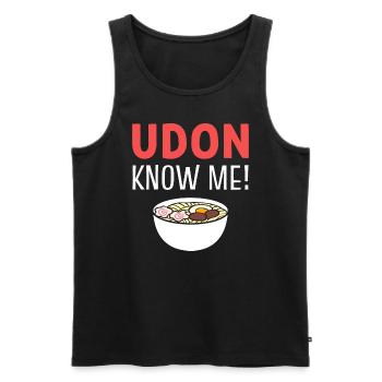 Udon Know Me Nudelsuppenbegeisterte - Männer Premium Bio Tank Top - Schwarz - Vorne - Michal (187cm)
