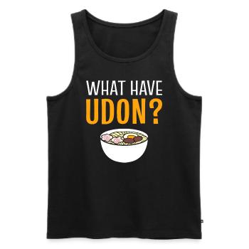 Udon Liebhaber Lebensmittelkritiker - Männer Premium Bio Tank Top - Schwarz - Vorne - Michal (187cm)
