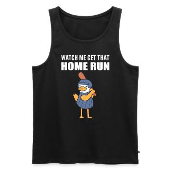 Ente spielt Baseball - Männer Premium Bio Tank Top - Schwarz - Vorne - Michal (187cm)