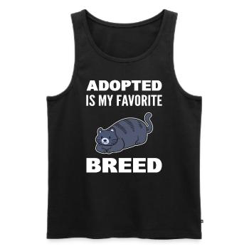 Adopted Is My Favorite Breed Tierretter - Männer Premium Bio Tank Top - Schwarz - Vorne - Michal (187cm)