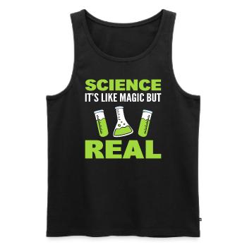 Science Is Like Magic But Real Biotechnologe - Männer Premium Bio Tank Top - Schwarz - Vorne - Michal (187cm)