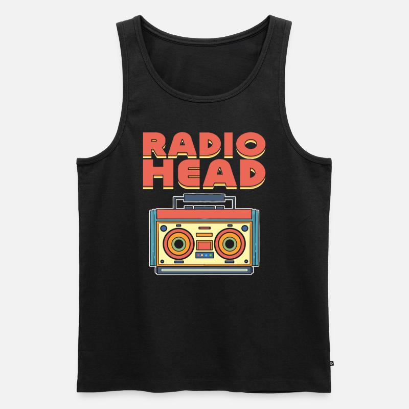 Radio Head Funker - Männer Premium Bio Tank Top - Schwarz