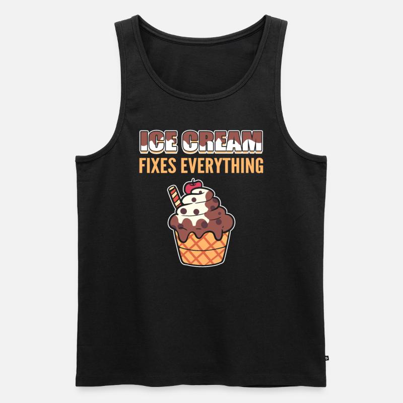 Eisliebhaber - Männer Premium Bio Tank Top - Schwarz