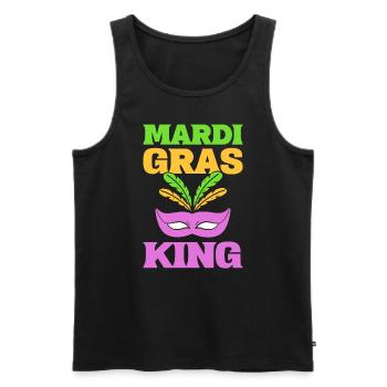 Mardi Gras King Straßentänzer - Männer Premium Bio Tank Top - Schwarz - Vorne - Michal (187cm)