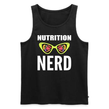 Nutrition Nerd Registrierter Ernährungsberater - Männer Premium Bio Tank Top - Schwarz - Vorne - AI Model Male 178 light (178cm)