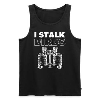 Vogelliebhaber Ornithologe - Männer Premium Bio Tank Top - Schwarz - Vorne - Michal (187cm)