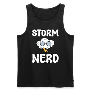 Meteorologie Regen Wetterfrosch - Männer Premium Bio Tank Top - Schwarz - Vorne - Michal (187cm)