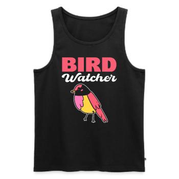 Bird Watcher Vogelbegeisterte - Männer Premium Bio Tank Top - Schwarz - Vorne - AI Model Male 178 light (178cm)