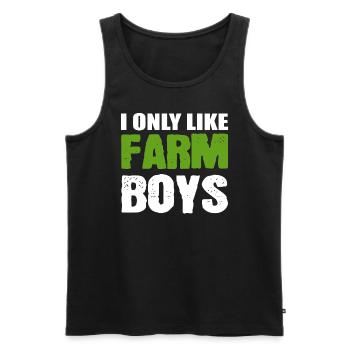 Lustiger Bauer Landwirt - Männer Premium Bio Tank Top - Schwarz - Vorne - AI Model Male 178 light (178cm)