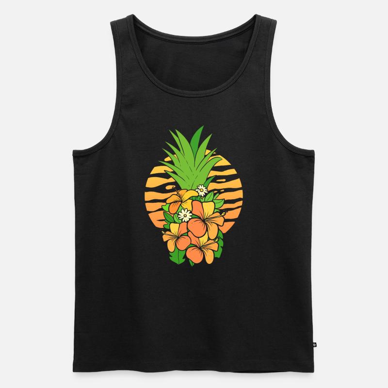 Tropenananas Ananas -Picker - Männer Premium Bio Tank Top - Schwarz