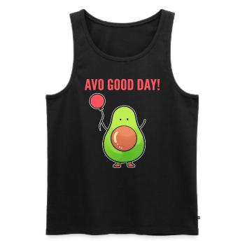 Avo Good Day Vegan - Männer Premium Bio Tank Top - Schwarz - Vorne - AI Model Male 178 light (178cm)