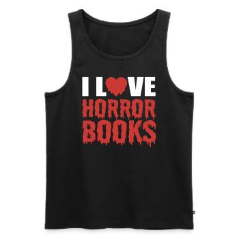 Horrorbuchliebhaber Geisterjäger - Männer Premium Bio Tank Top - Schwarz - Vorne - AI Model Male 178 light (178cm)