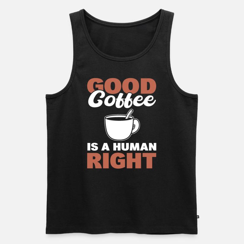 Kaffeetrinker Kaffeeliebhaber - Männer Premium Bio Tank Top - Schwarz