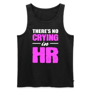 There's No Crying In HR Personal - Männer Premium Bio Tank Top - Schwarz - Vorne - AI Model Male 178 light (178cm)