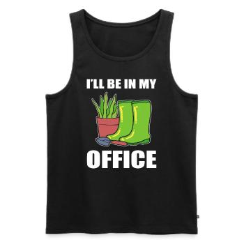 I'll Be In My Office Greenskeeper - Männer Premium Bio Tank Top - Schwarz - Vorne - Michal (187cm)