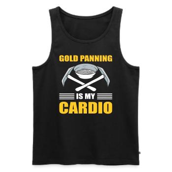 Goldmine Minenarbeiter - Männer Premium Bio Tank Top - Schwarz - Vorne - Michal (187cm)