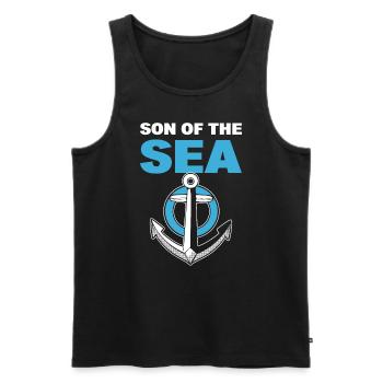 Son Of The Sea Boots Steward - Männer Premium Bio Tank Top - Schwarz - Vorne - AI Model Male 178 light (178cm)