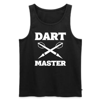 Dart Master Dartmeister - Männer Premium Bio Tank Top - Schwarz - Vorne - AI Model Male 178 light (178cm)