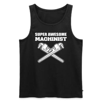 Maschinistischer Humor Maschinist - Männer Premium Bio Tank Top - Schwarz - Vorne - AI Model Male 178 light (178cm)