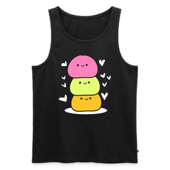 Süßes Mochi Japanischer Koch - Männer Premium Bio Tank Top - Schwarz - Vorne - Michal (187cm)