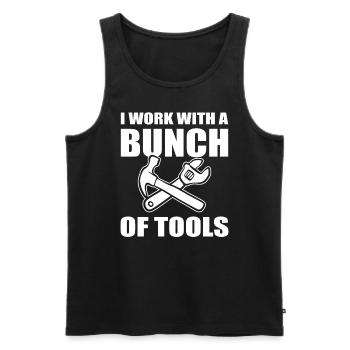 I Work With A Bunch Of Tools Mechaniker - Männer Premium Bio Tank Top - Schwarz - Vorne - AI Model Male 178 light (178cm)