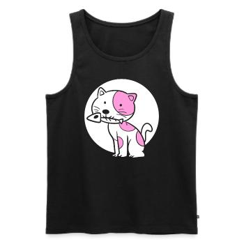 Katzenfischknochen Fischer - Männer Premium Bio Tank Top - Schwarz - Vorne - Michal (187cm)