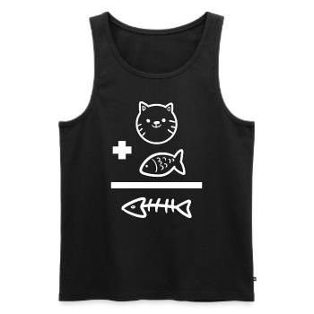 Katzenfischknochen Angler - Männer Premium Bio Tank Top - Schwarz - Vorne - Michal (187cm)