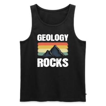 Geology Rocks Geologe - Männer Premium Bio Tank Top - Schwarz - Vorne - Michal (187cm)