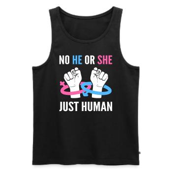 Geschlechtergleichheit Verteidiger - Männer Premium Bio Tank Top - Schwarz - Vorne - AI Model Male 178 light (178cm)