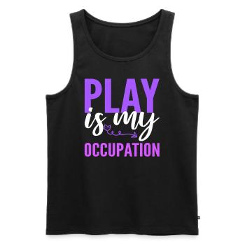 Play Is My Occupation Ergotherapeutin - Männer Premium Bio Tank Top - Schwarz - Vorne - Michal (187cm)