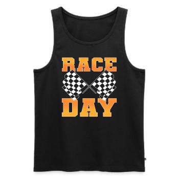 Renntag Rennfahrer - Männer Premium Bio Tank Top - Schwarz - Vorne - Michal (187cm)