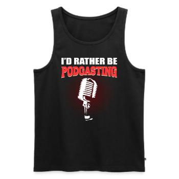 Podcast -Mikrofon Podcast -Editor - Männer Premium Bio Tank Top - Schwarz - Vorne - AI Model Male 178 light (178cm)