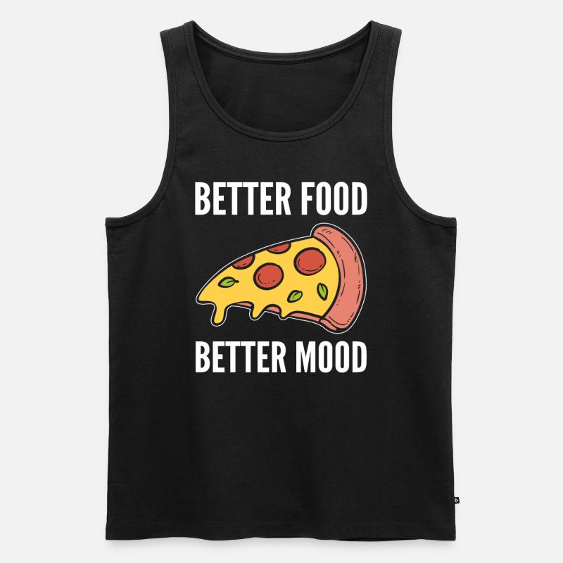 Pizza Stück Pizzabäcker - Männer Premium Bio Tank Top - Schwarz