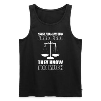 Paralegal Humor Rechtsanwaltsgehilfe - Männer Premium Bio Tank Top - Schwarz - Vorne - Michal (187cm)