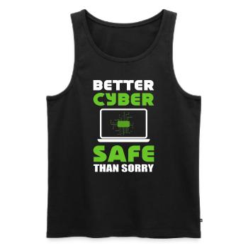 Internet-Sicherheit Softwareentwickler - Männer Premium Bio Tank Top - Schwarz - Vorne - AI Model Male 178 light (178cm)