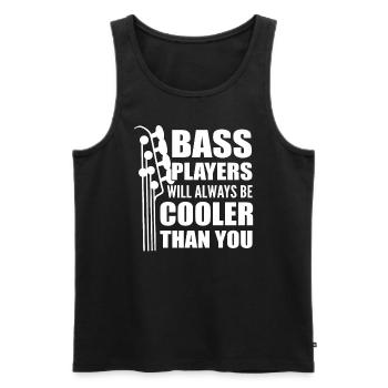 Lustiger Bassgitarrist Instrumentalist - Männer Premium Bio Tank Top - Schwarz - Vorne - Michal (187cm)