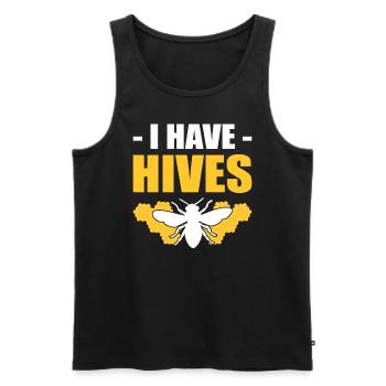 Honigbienenstock Imker - Männer Premium Bio Tank Top - Schwarz - Vorne - Michal (187cm)