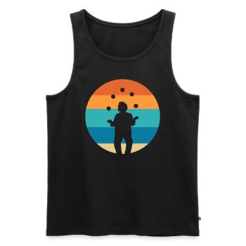 Clown jonglieren Zirkusartist - Männer Premium Bio Tank Top - Schwarz - Vorne - AI Model Male 178 light (178cm)