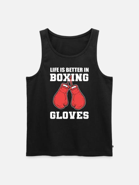 Boxhandschuhe Professioneller Kickboxer - Männer Premium Bio Tank Top - Schwarz