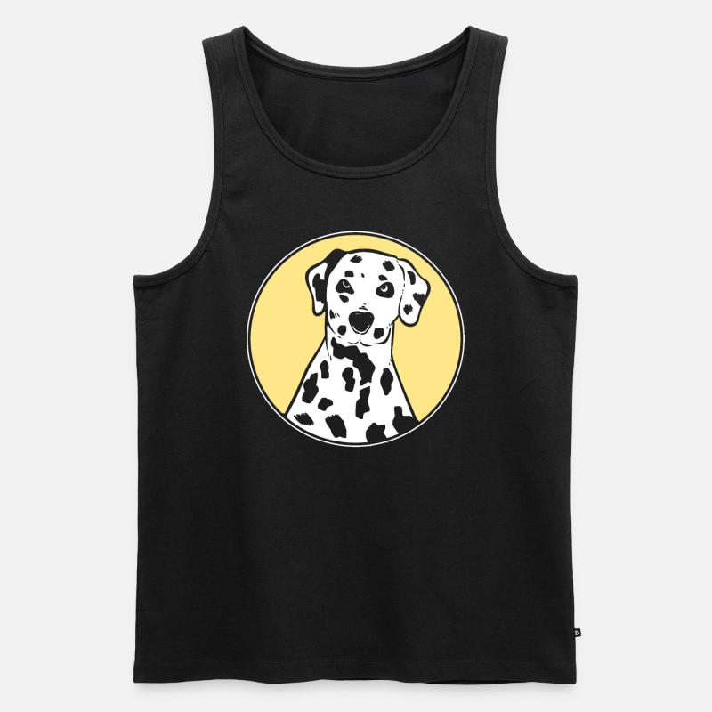 Dalmatiner Tierarzt - Männer Premium Bio Tank Top - Schwarz