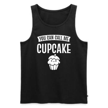 You Can Call Me Cupcake Bäckerei Merchandiser - Männer Premium Bio Tank Top - Schwarz - Vorne - AI Model Male 178 light (178cm)
